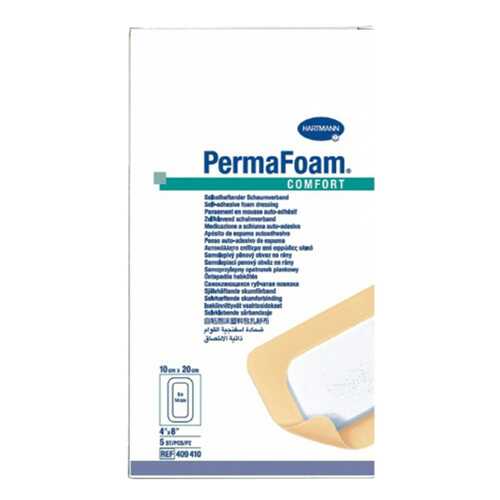 PermaFoam Comfort ПемаФом Комфорт губчатая адгезивная повязка 10 x 20 см в Аптека Миницен