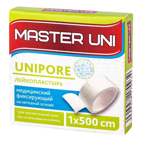 Пластырь Master Uni Unipore фиксирующий на нетканой основе 1 х 500 см в Аптека Миницен