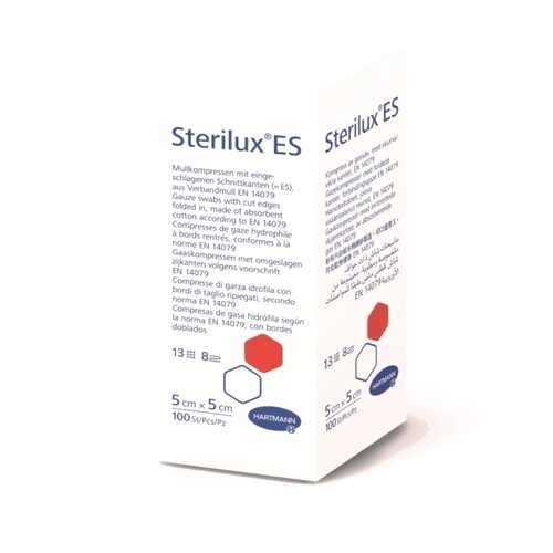 Салфетки Sterilux ES марлевые нестерильные 13 нитей и 8 слоев 5 х 5 см 100 шт. в Аптека Миницен