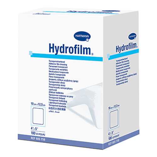 Самофиксирующаяся повязка HARTMANN Hydrofilm прозрачная 10 см х 12,5 см 100 шт. в Аптека Миницен