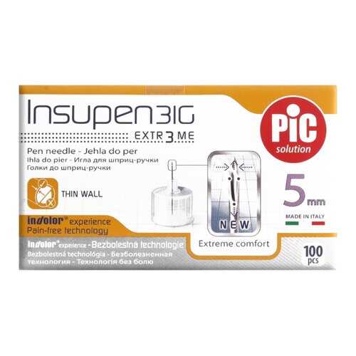 Иглы одноразовые Insupen к шприц-ручке 31G 0.25mm x 5mm 100 шт. в Аптека Миницен