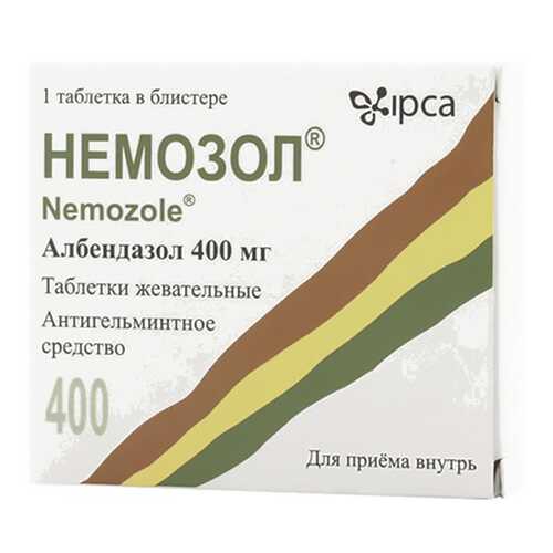 Немозол таблетки жев. 400 мг №1 в Аптека Миницен