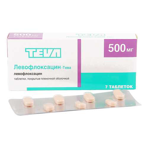 Левофлоксацин-Тева таблетки 500 мг 7 шт. в Аптека Миницен