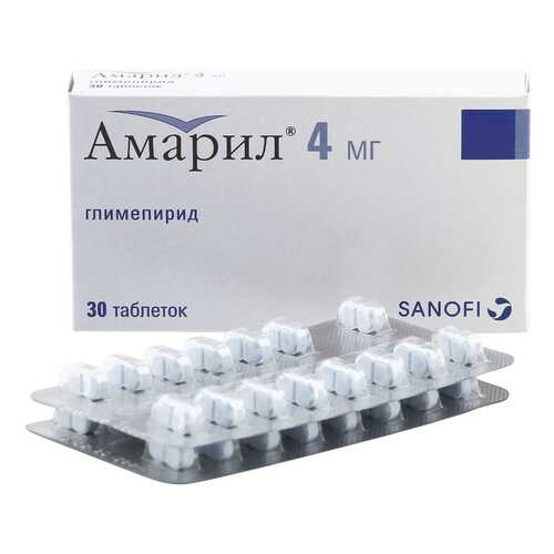 Амарил таблетки 4 мг 30 шт. в Аптека Миницен