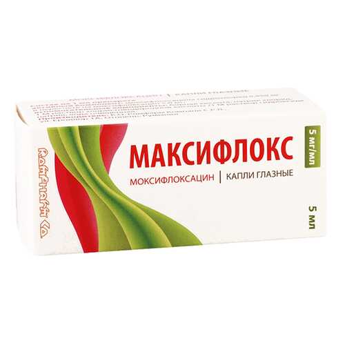 Максифлокс капли глазные 5 мг/мл фл-кап.5 мл №1 в Аптека Миницен