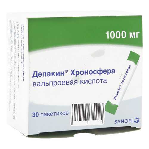 Депакин Хроносфера гранулы 1000 мг 30 шт. в Аптека Миницен