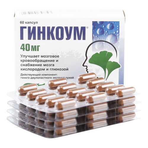 Гинкоум капсулы 40 мг 60 шт. в Аптека Миницен