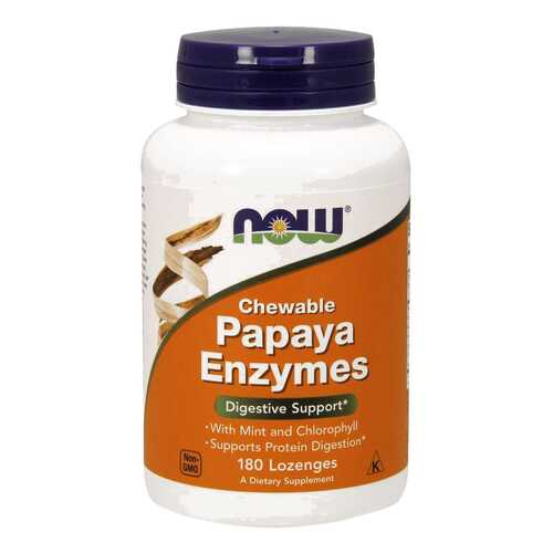 Для пищеварения NOW Papaya Enzymes папайя мята 210 г 180 пастилок в Аптека Миницен