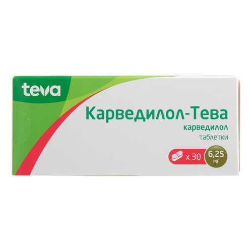 Карведилол-Тева таблетки 6,25 мг 30 шт. в Аптека Миницен