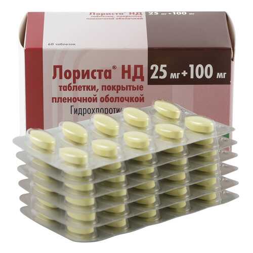 Лориста НД таблетки 100 мг+25 мг 60 шт. в Аптека Миницен