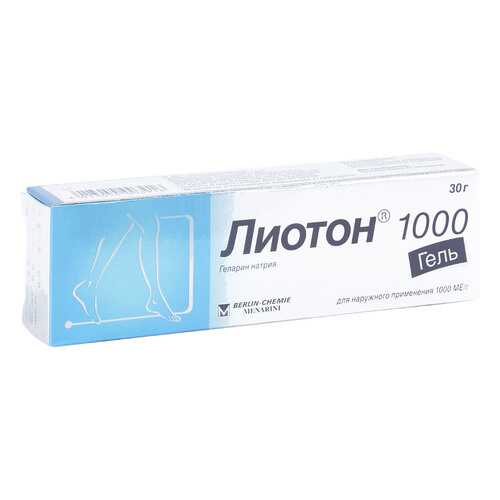 Лиотон 1000 гель 1000 ЕД/г 30 г в Аптека Миницен