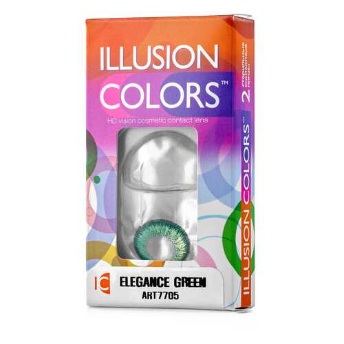 Контактные линзы ILLUSION colors Elegance 2 линзы -3.0D green зеленый в Аптека Миницен