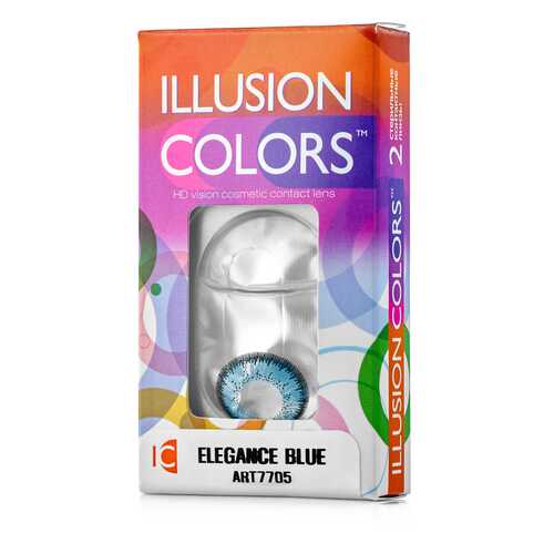 Контактные линзы ILLUSION colors Elegance 2 линзы -4.0D blue синий в Аптека Миницен