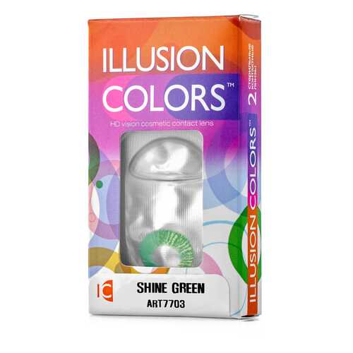Контактные линзы ILLUSION colors Shine 2 линзы -2.0D green зеленый в Аптека Миницен