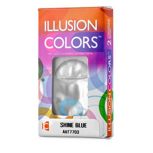 Контактные линзы ILLUSION colors Shine 2 линзы -3.0D blue голубой в Аптека Миницен