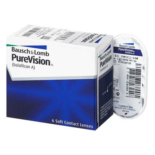 Контактные линзы PureVision 6 линз R 8,3 -2,50 в Аптека Миницен
