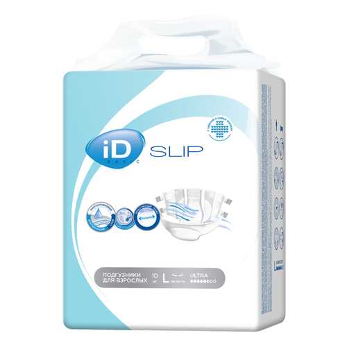 Подгузники для взрослых iD NEW Slip Basic L 10 шт,/6 в Аптека Миницен