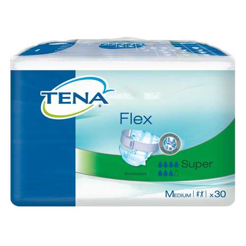 Подгузники для взрослых с поясом, M, 30 шт. Tena Flex Super в Аптека Миницен