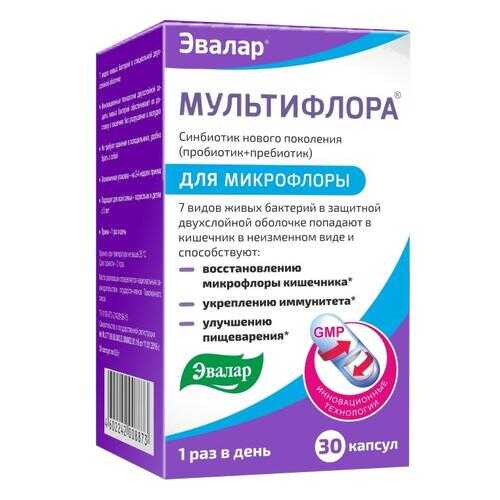Мультифлора, 30 капсул, Эвалар в Аптека Миницен