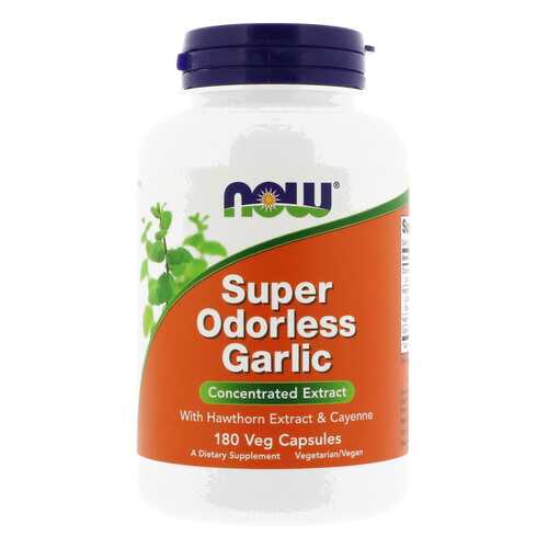 Super Odorless Garlic Extract NOW 180 гелевых капсул в Аптека Миницен