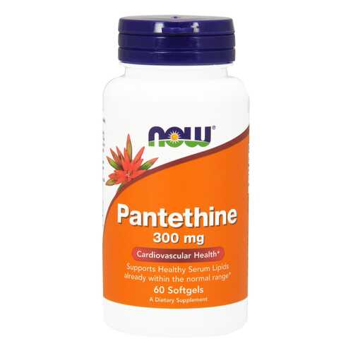 Витамины группы B Now Pantethine (300 мг) 60 гелевых капсул в Аптека Миницен