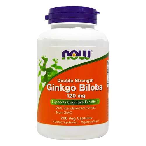 Добавка для здоровья NOW Double Strength Ginkgo Biloba 200 капсул в Аптека Миницен