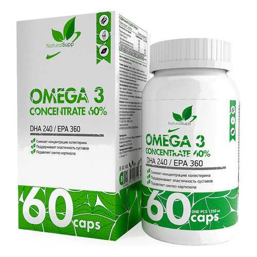 Омега-3 рыбий жир NATURALSUPP Omega 3 60% (60 капсул) в Аптека Миницен